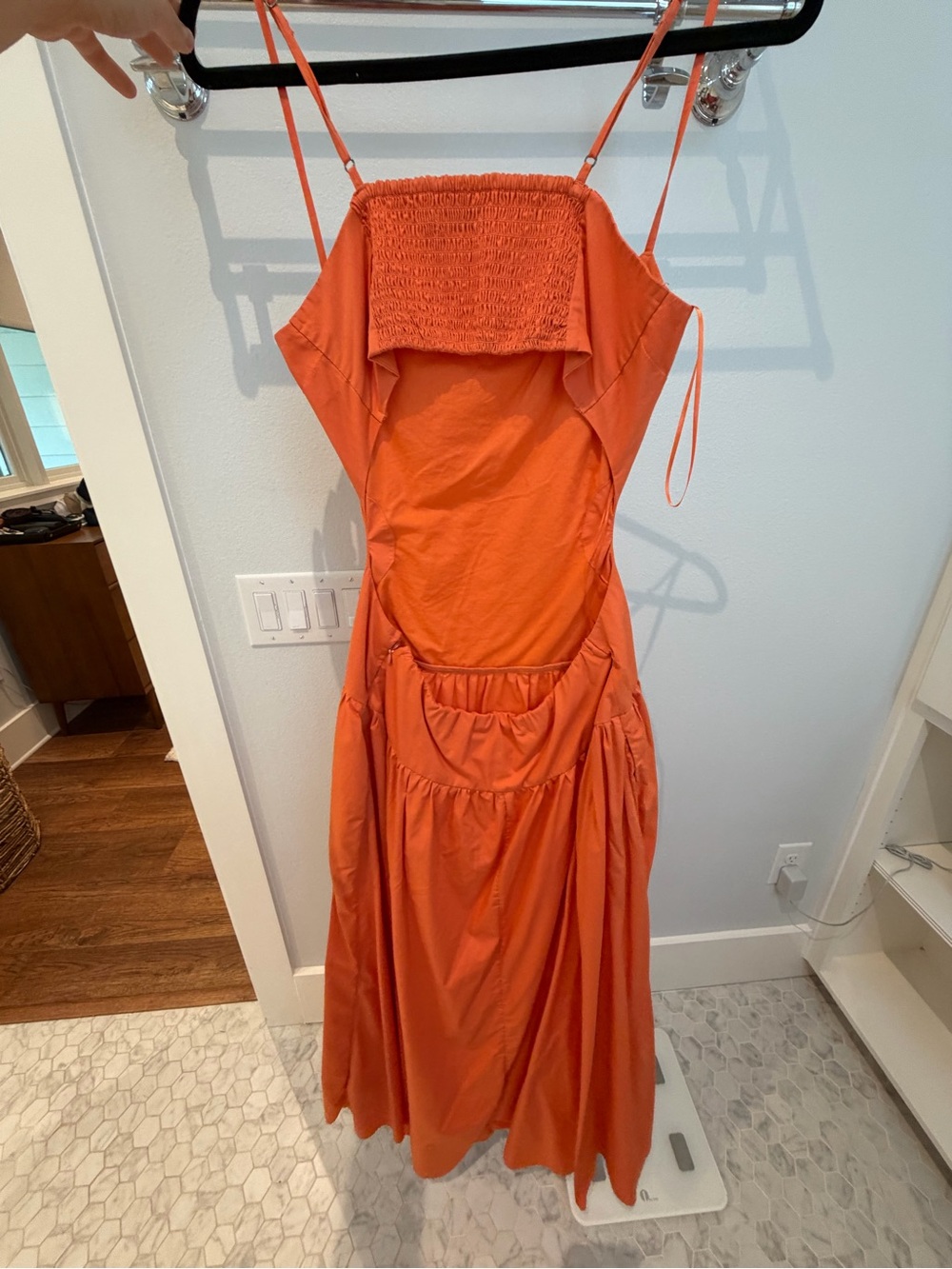 Abercrombie Orange Drop Waist Cutout Dress - Picture 5 of 5